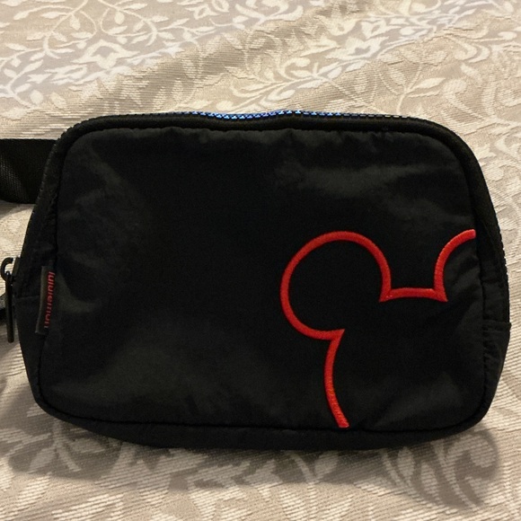 lululemon athletica Handbags - lululemon athletica Black Belt Bag with Red Embroidery